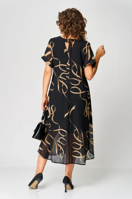 Monica | Flowing Printed Midi Dress
