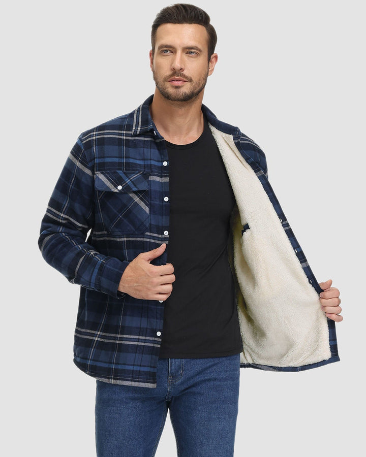 Frank | Sherpa-Lined Plaid Shirt Jacket