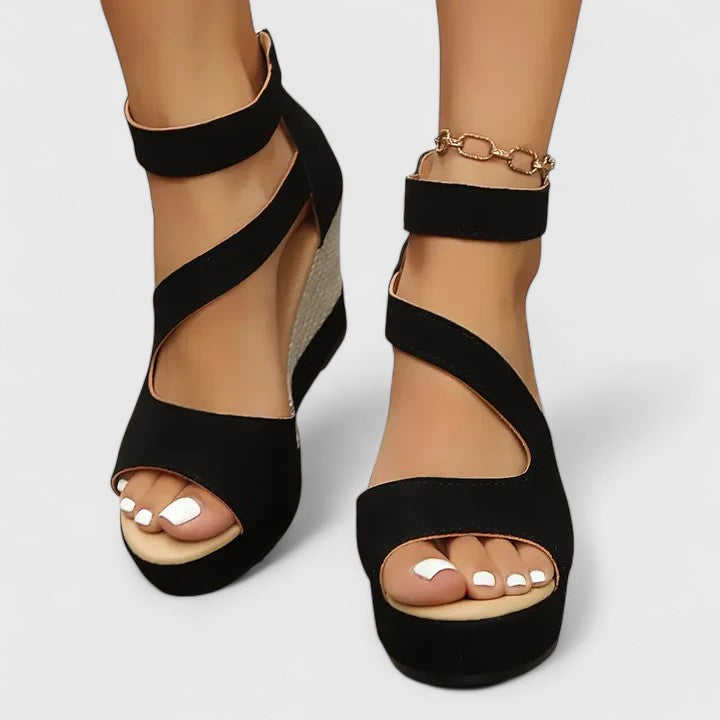 Dina | Strappy Wedge Sandals