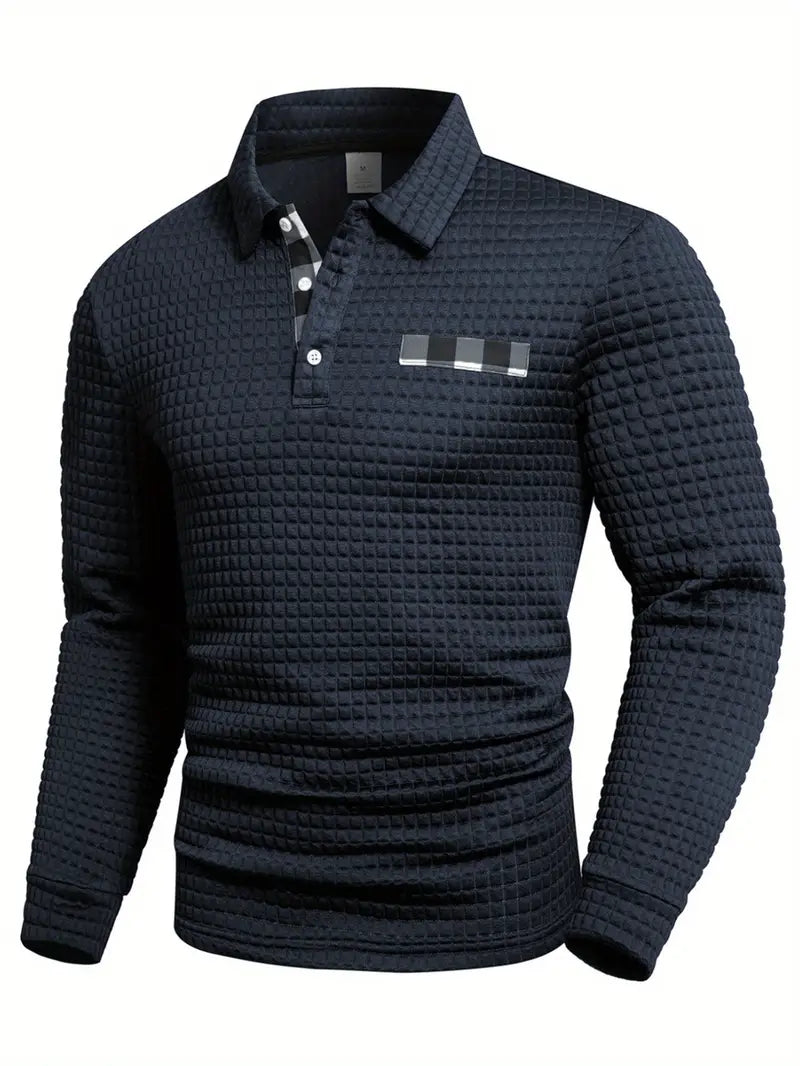 Walter | Textured Long Sleeve Polo