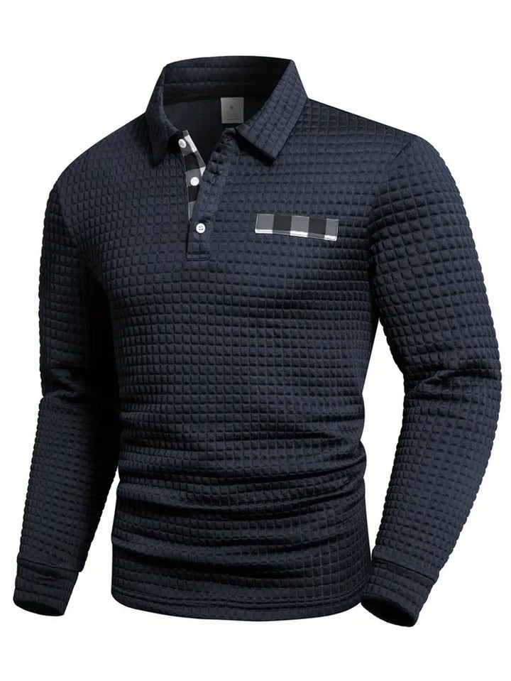 Walter | Textured Long Sleeve Polo