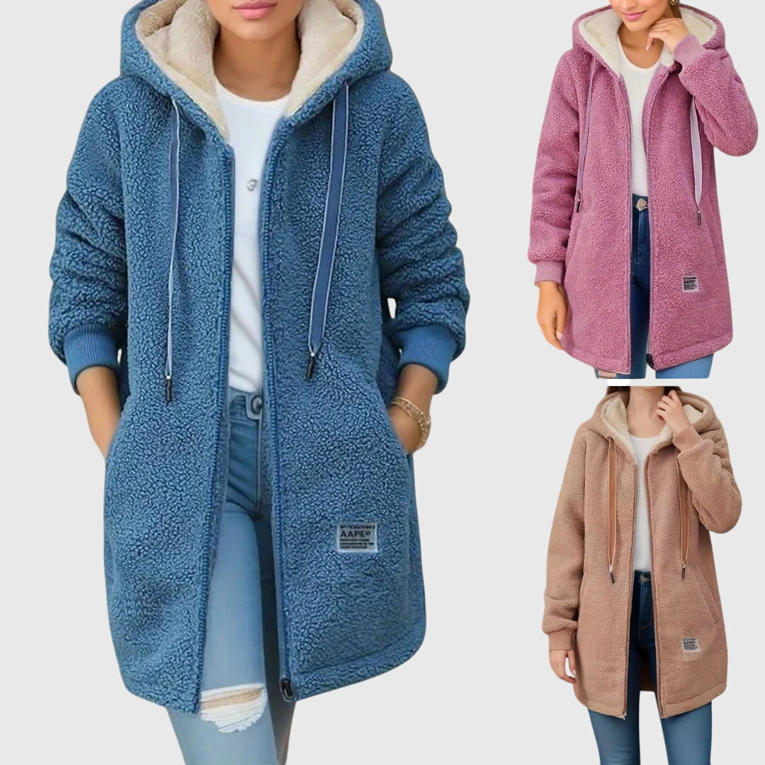 Darlene | Cozy Sherpa Hooded Coat