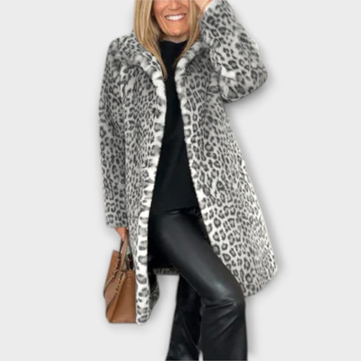 Carol | Faux Fur Leopard Coat