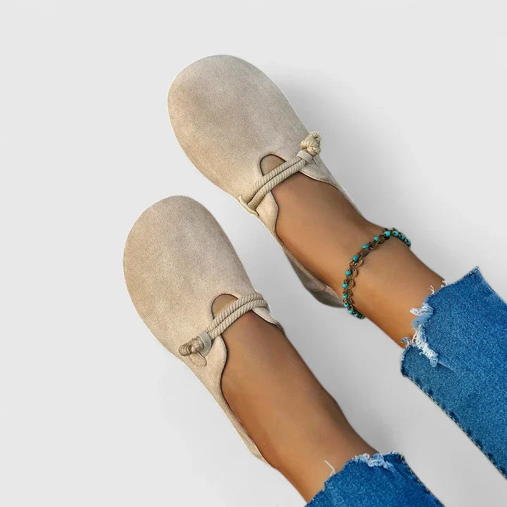 Isie | Suede Rope-Knot Slip-On Flats