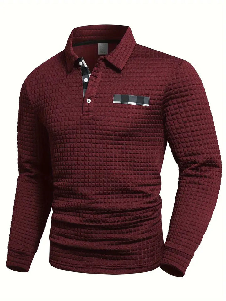 Walter | Textured Long Sleeve Polo