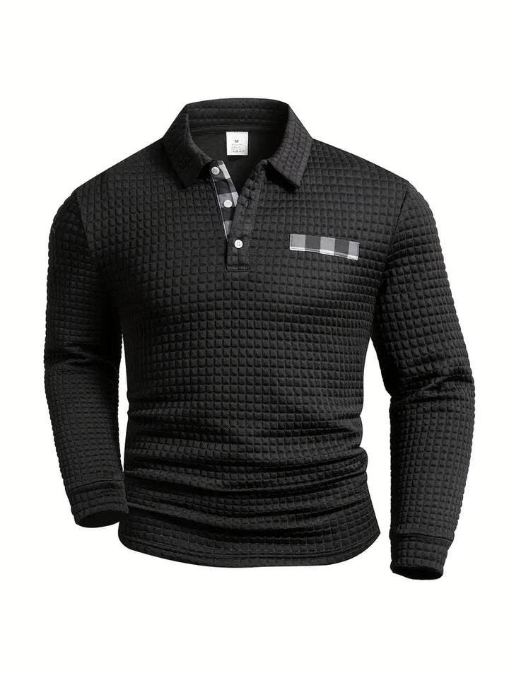 Walter | Textured Long Sleeve Polo