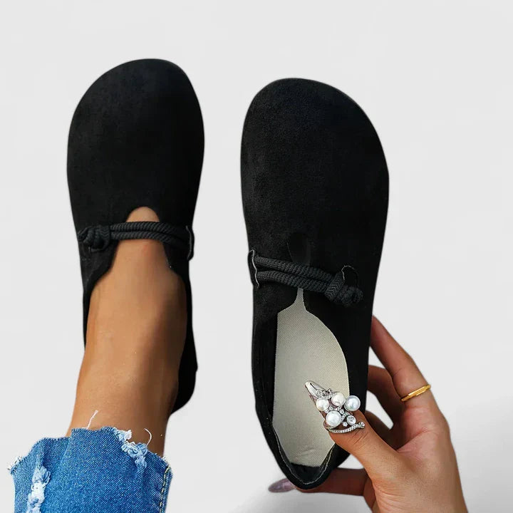 Isie | Suede Rope-Knot Slip-On Flats