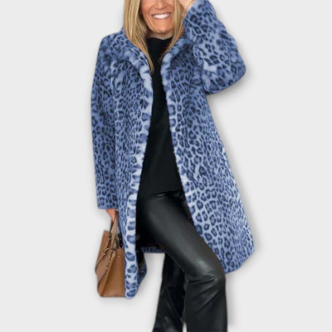 Carol | Faux Fur Leopard Coat