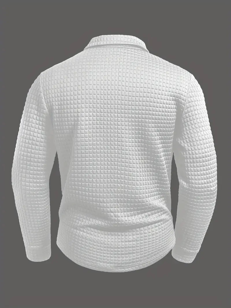 Walter | Textured Long Sleeve Polo