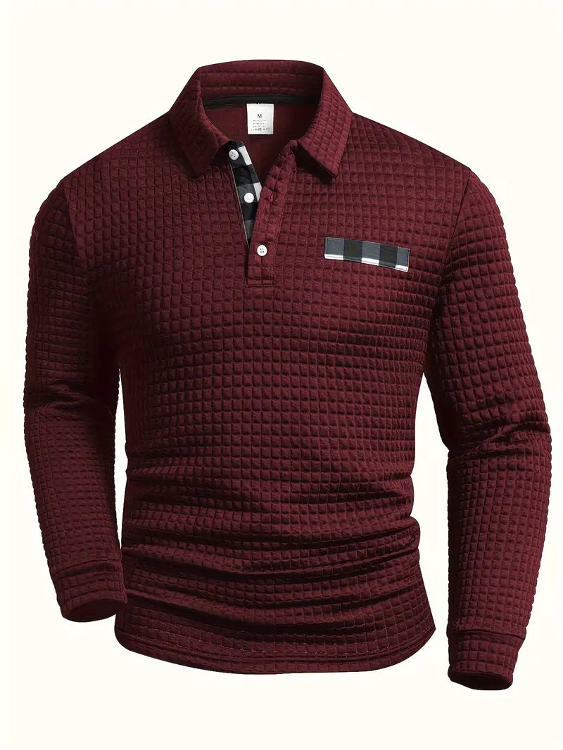Walter | Textured Long Sleeve Polo