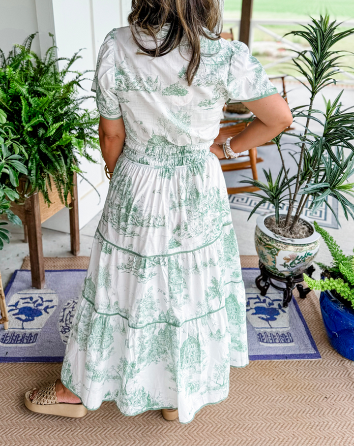 Diana | Printed Tiered Maxi Dress