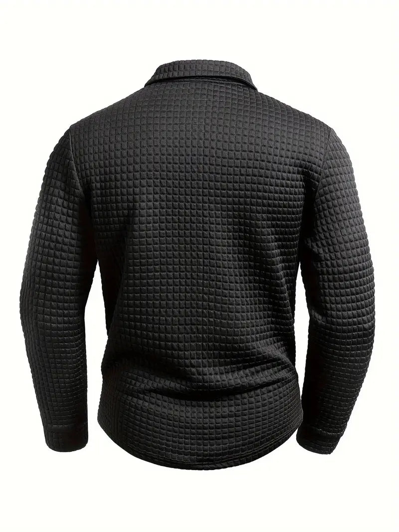 Walter | Textured Long Sleeve Polo