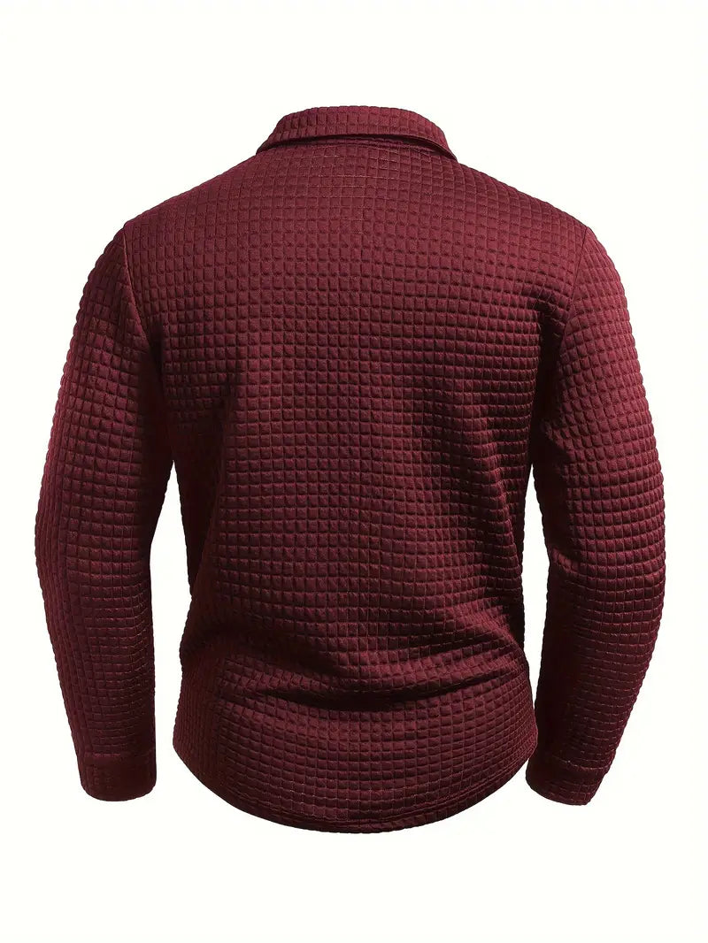 Walter | Textured Long Sleeve Polo