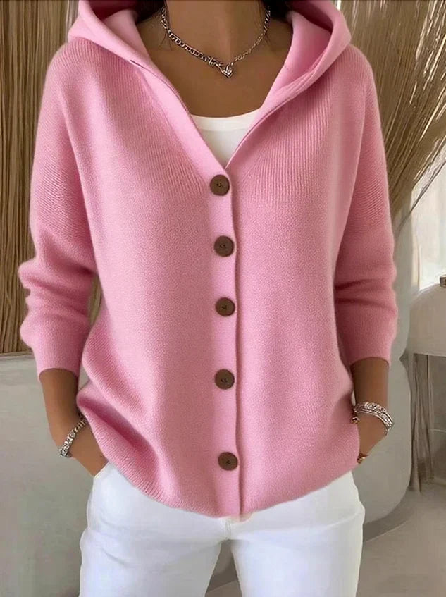 Evelyn | Cozy Button Hoodie