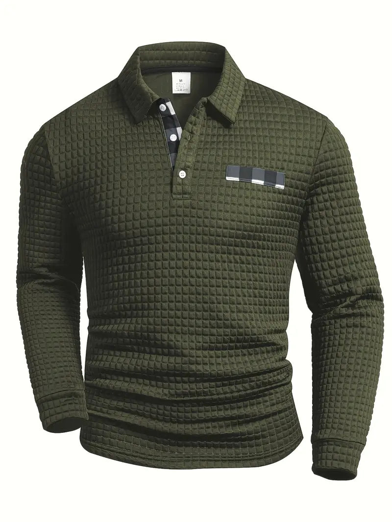 Walter | Textured Long Sleeve Polo