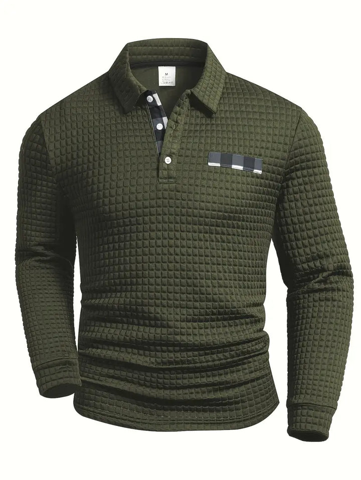 Walter | Textured Long Sleeve Polo
