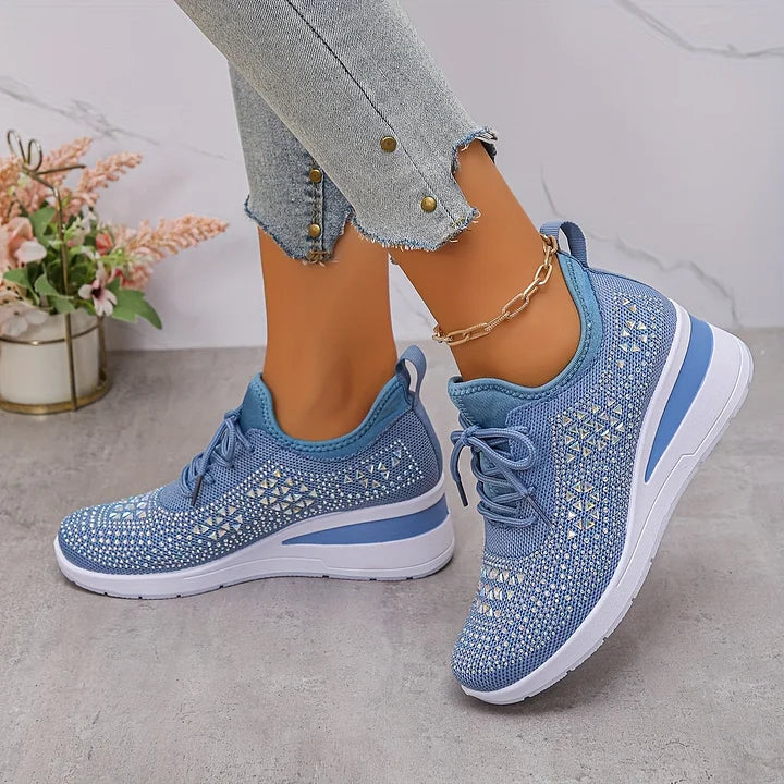 Celeste | Sparkling Knit Comfort Sneakers