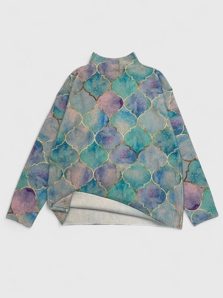 Celia | Geometric Knit Sweater