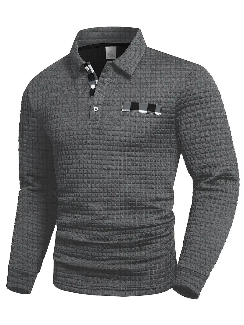 Walter | Textured Long Sleeve Polo