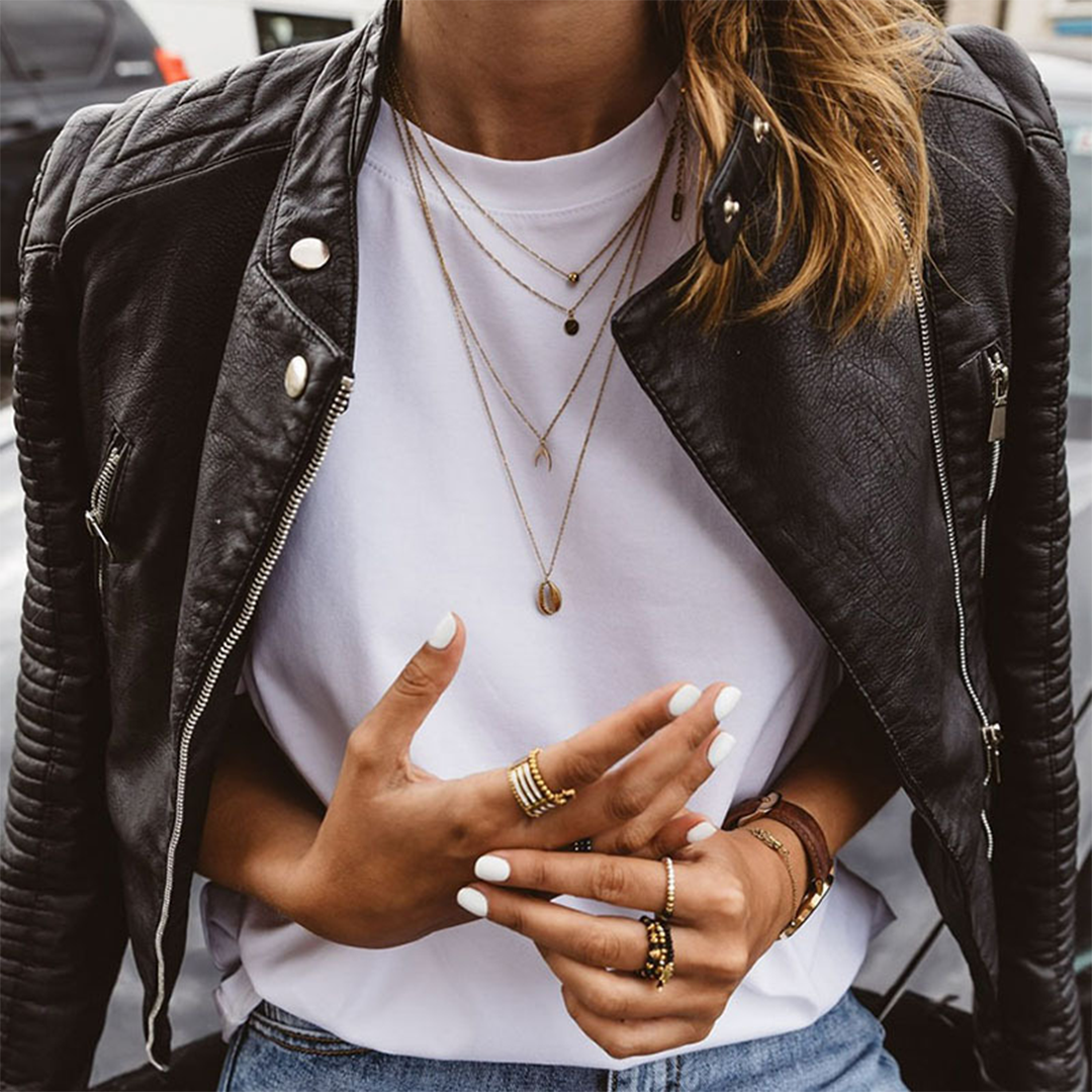 Jade | Quilted Moto Leather Jacket