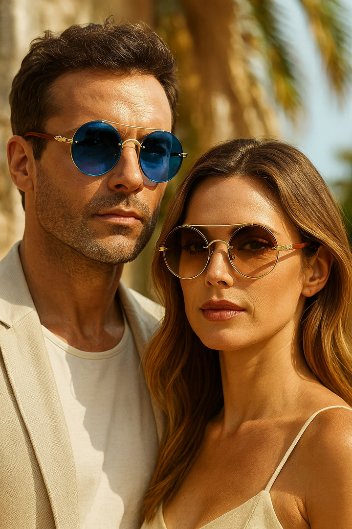 Leonardo | Panther Arm Round Sunglasses (1+1 FREE)