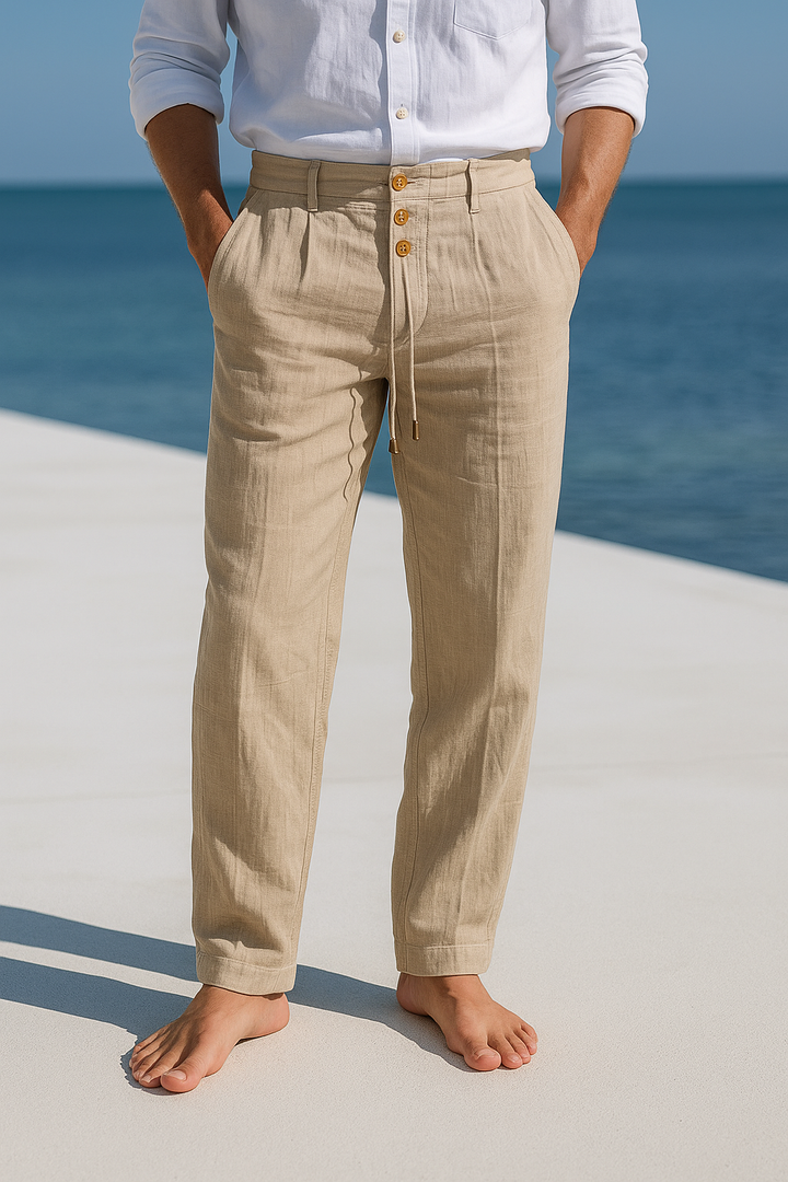 Geoffrey | Relaxed Linen Trousers