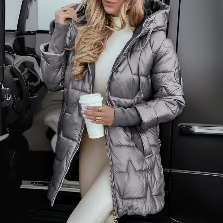 Caroline | Quilted Hooded Puffer Coat