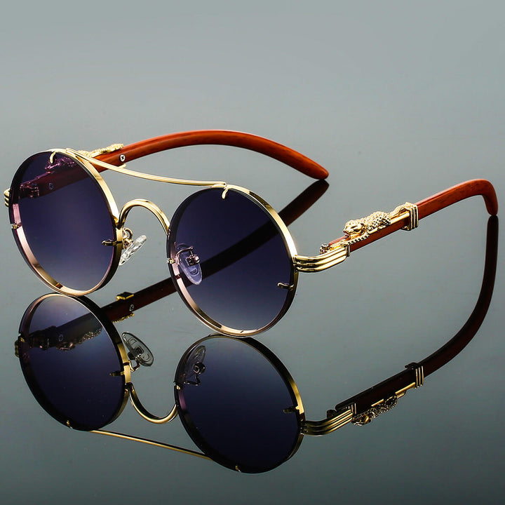 Leonardo | Panther Arm Round Sunglasses (1+1 FREE)