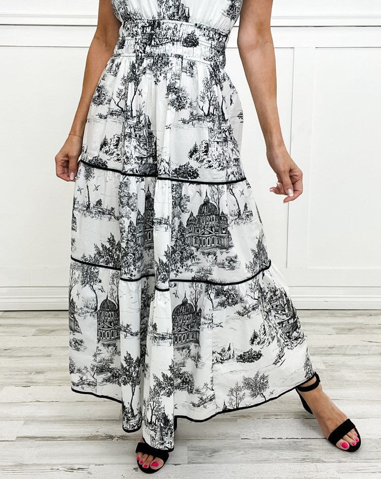 Diana | Printed Tiered Maxi Dress