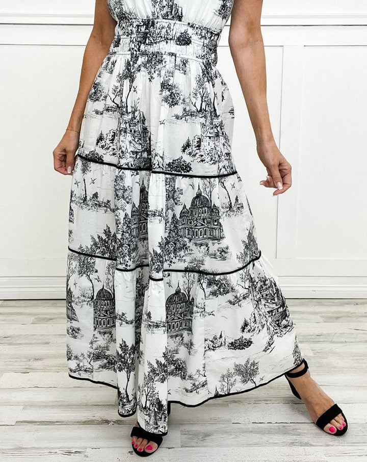 Diana | Printed Tiered Maxi Dress