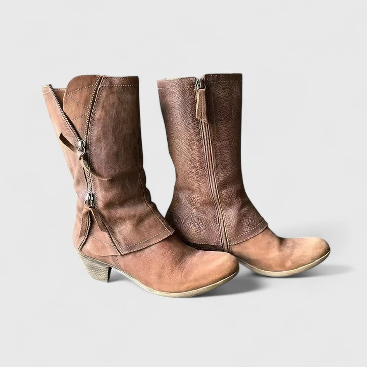 Grace | Mid-Calf Zip Boots