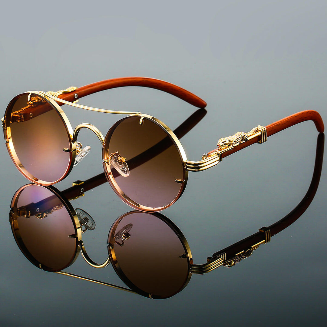 Leonardo | Panther Arm Round Sunglasses (1+1 FREE)