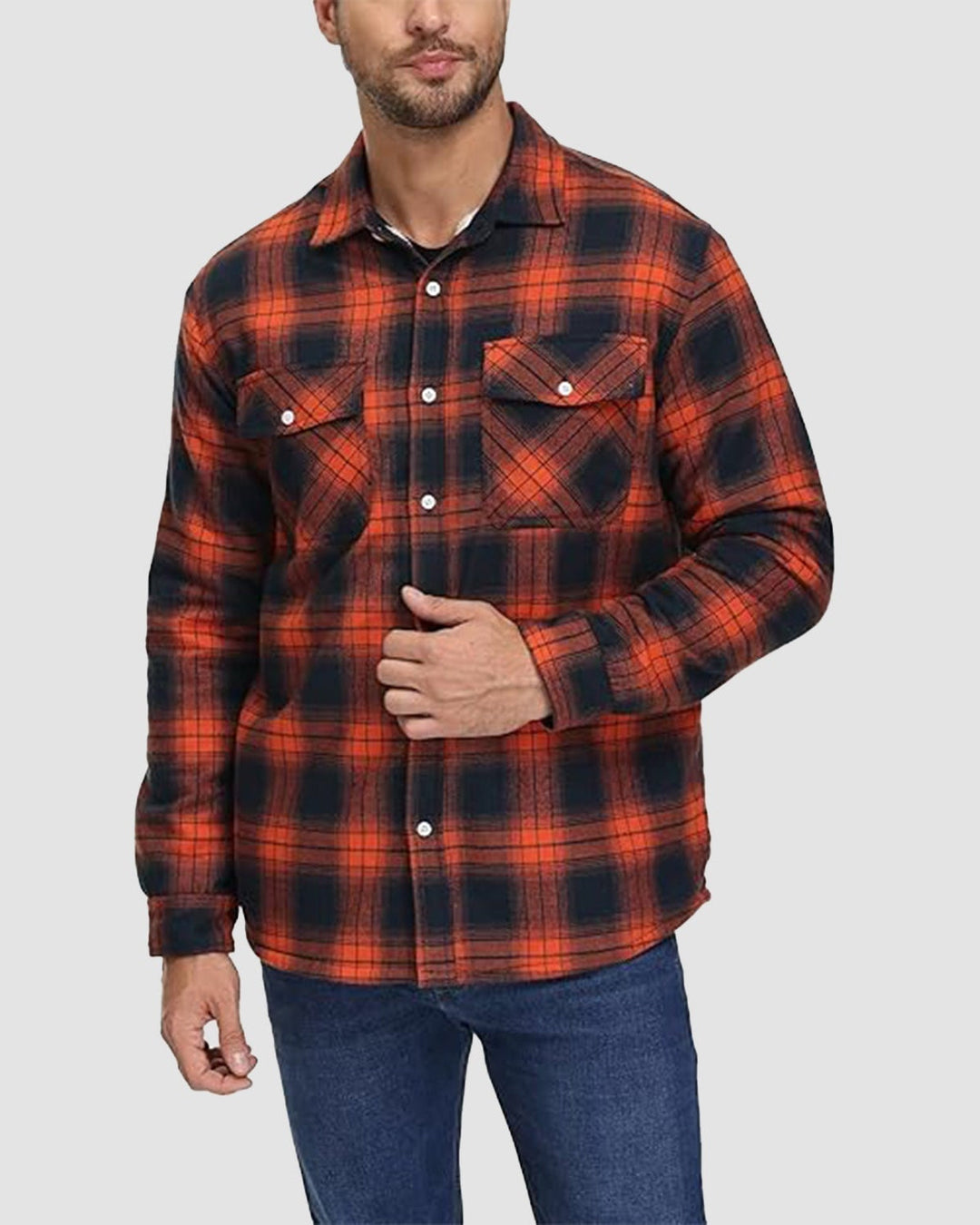 Frank | Sherpa-Lined Plaid Shirt Jacket