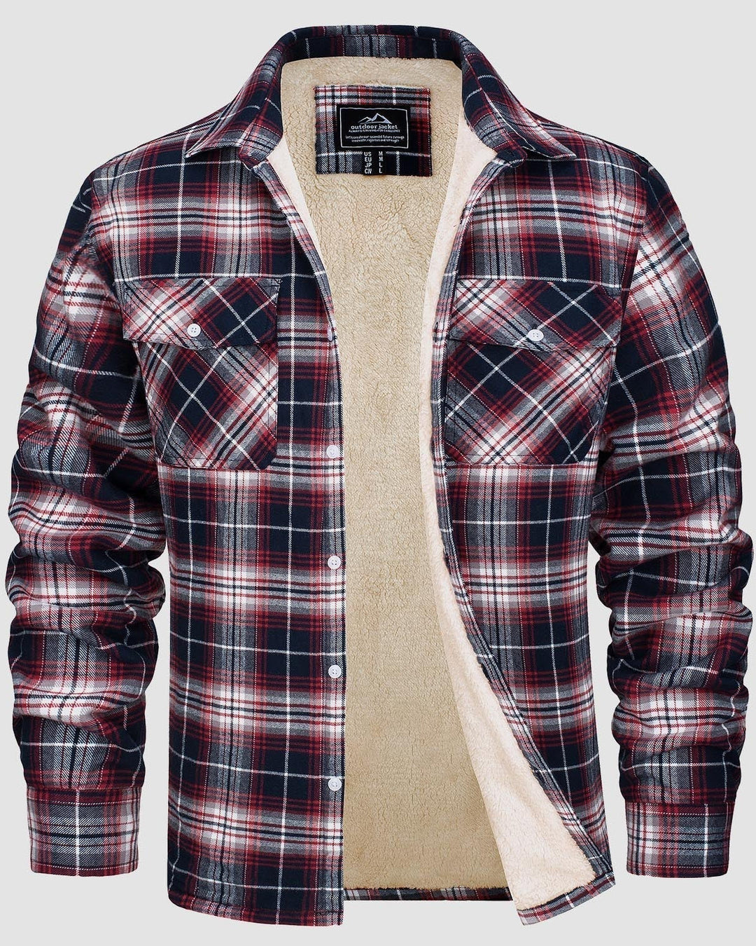 Frank | Sherpa-Lined Plaid Shirt Jacket