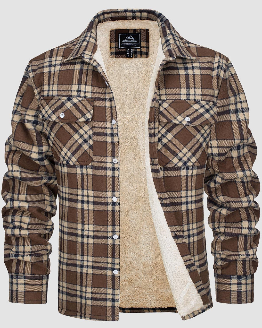 Frank | Sherpa-Lined Plaid Shirt Jacket