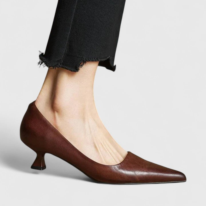 Theresa | Classic Pointed Kitten Heels