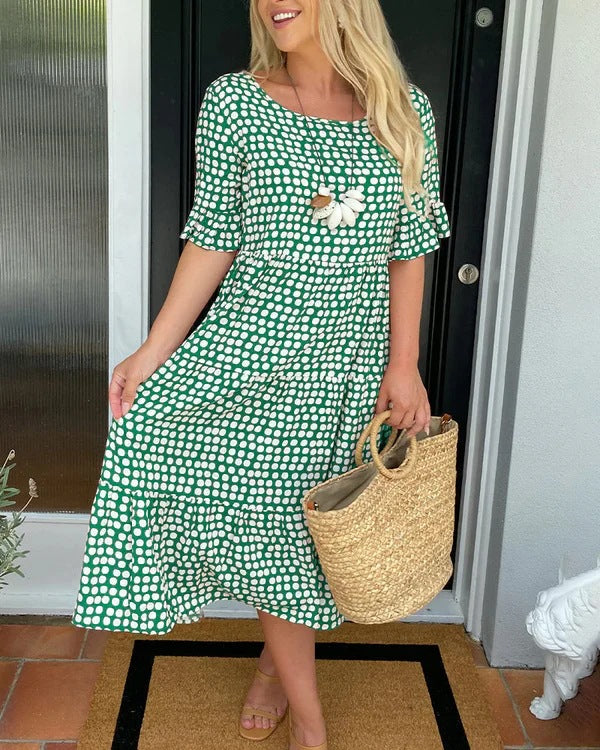 Marlene | Tiered Polka Dot Dress