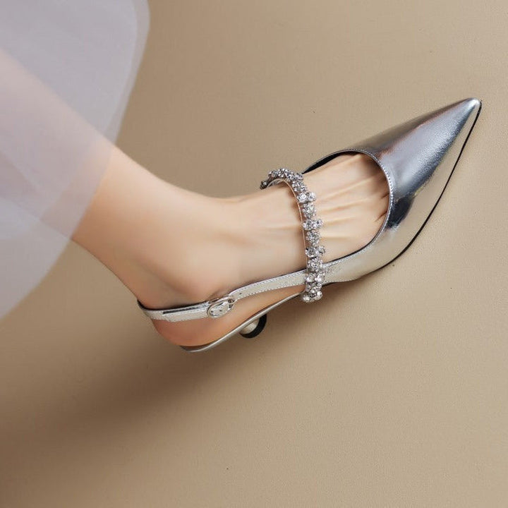 Lydia | Sparkle Strap Kitten Heels