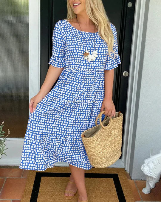 Marlene | Tiered Polka Dot Dress