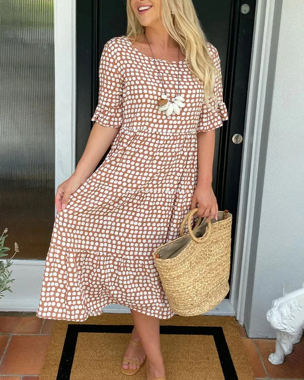 Marlene | Tiered Polka Dot Dress