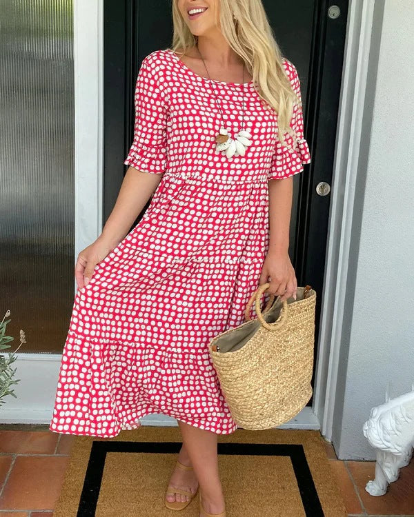 Marlene | Tiered Polka Dot Dress