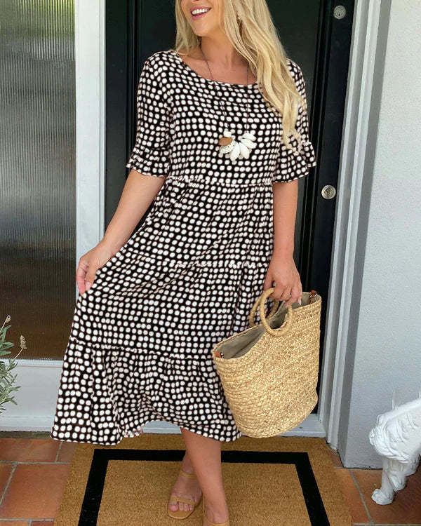 Marlene | Tiered Polka Dot Dress