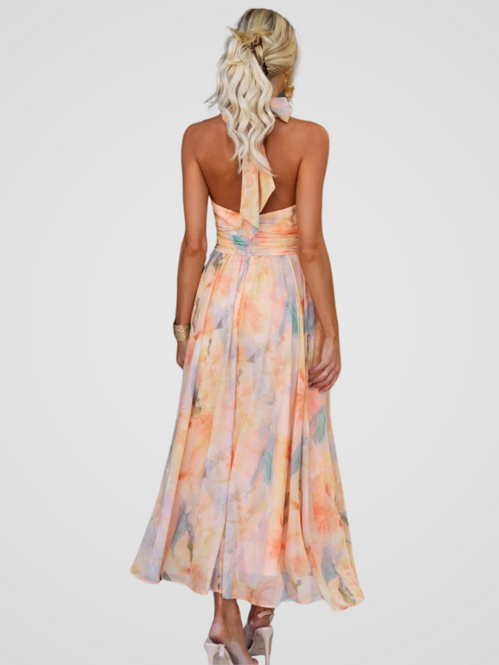 Sabrina | Watercolor Halter Dress