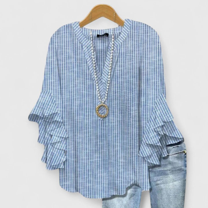 Lorraine | Ruffle Sleeve Floral Blouse