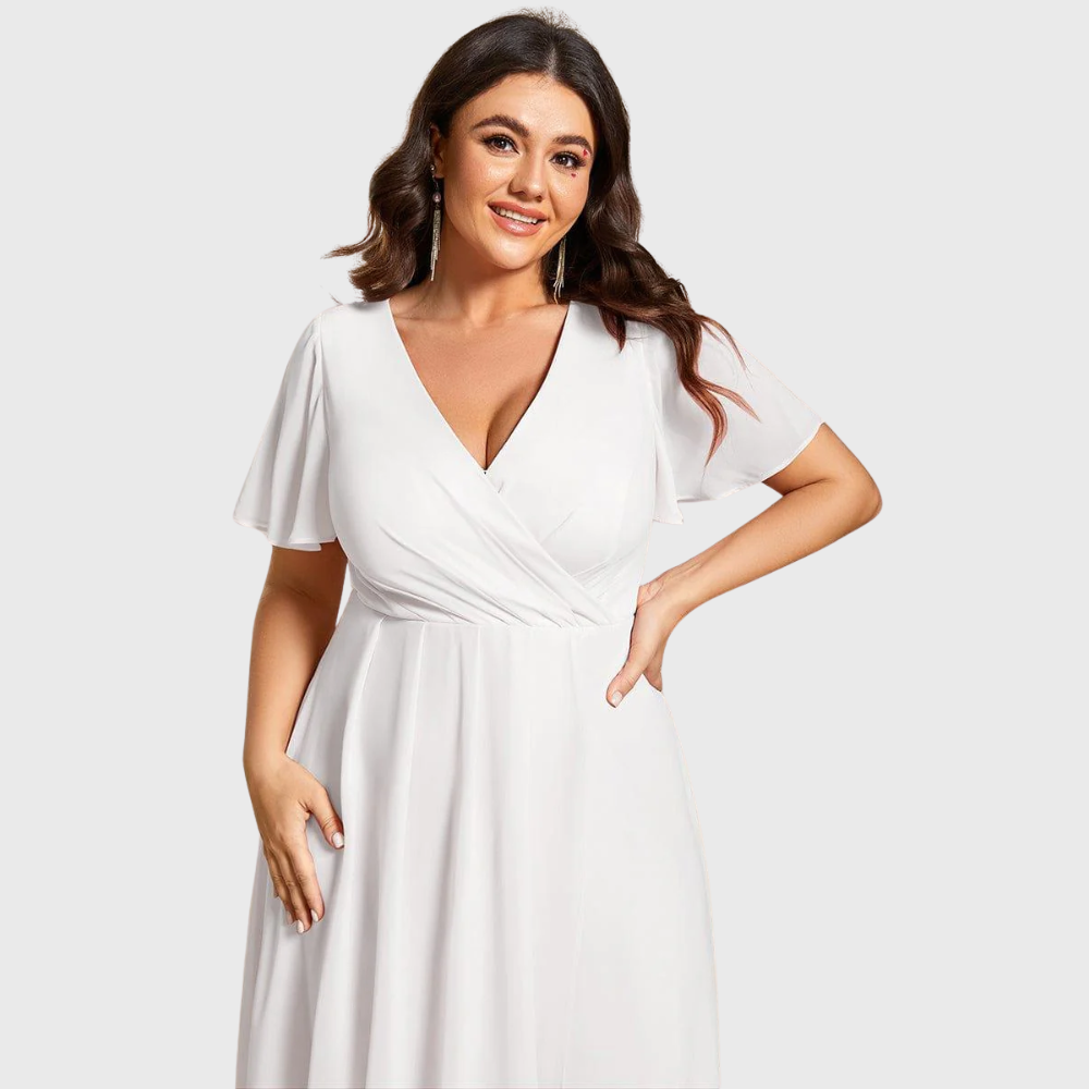 Marianne | Flutter Sleeve Midi Dress