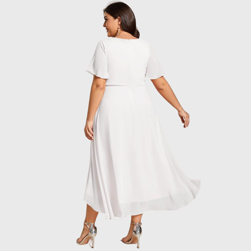 Marianne | Flutter Sleeve Midi Dress