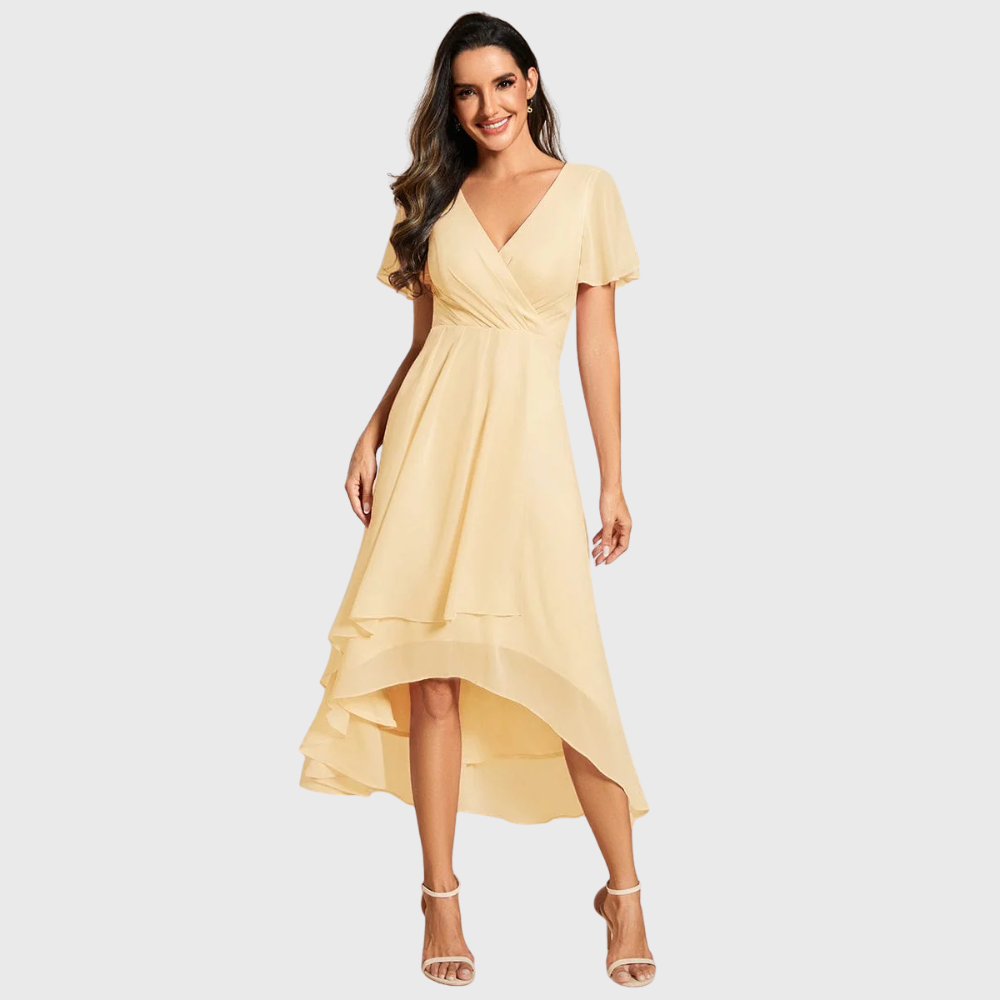 Marianne | Flutter Sleeve Midi Dress