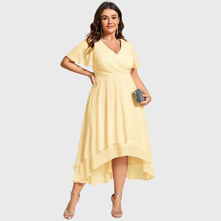 Marianne | Flutter Sleeve Midi Dress