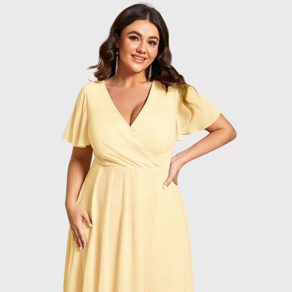 Marianne | Flutter Sleeve Midi Dress
