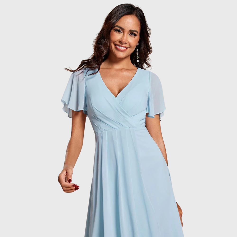 Marianne | Flutter Sleeve Midi Dress